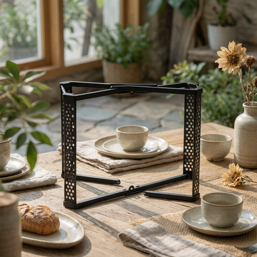Outdoor Camping Cooking Table - Camping Table Frame Sturdy Folding Table