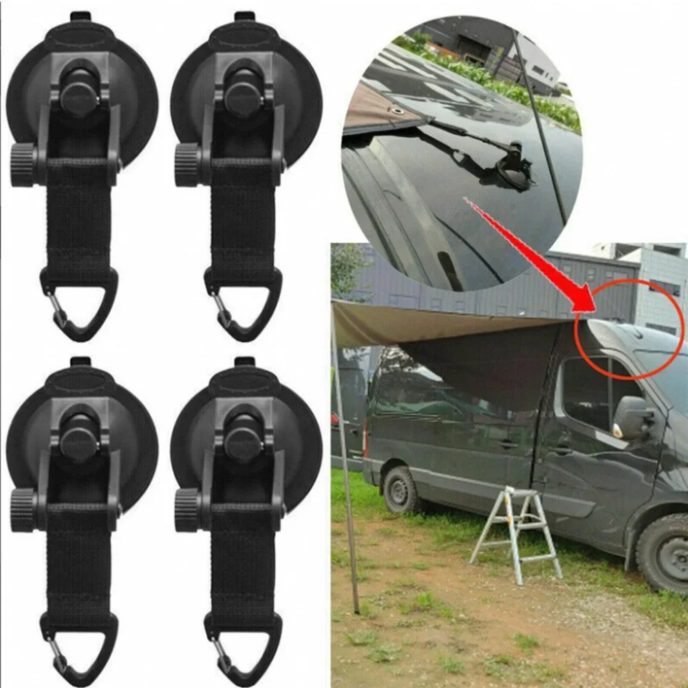 Camping Zelt Outdoor - 4PCS Auto Zelt Saugnäpfe Schnalle Seite