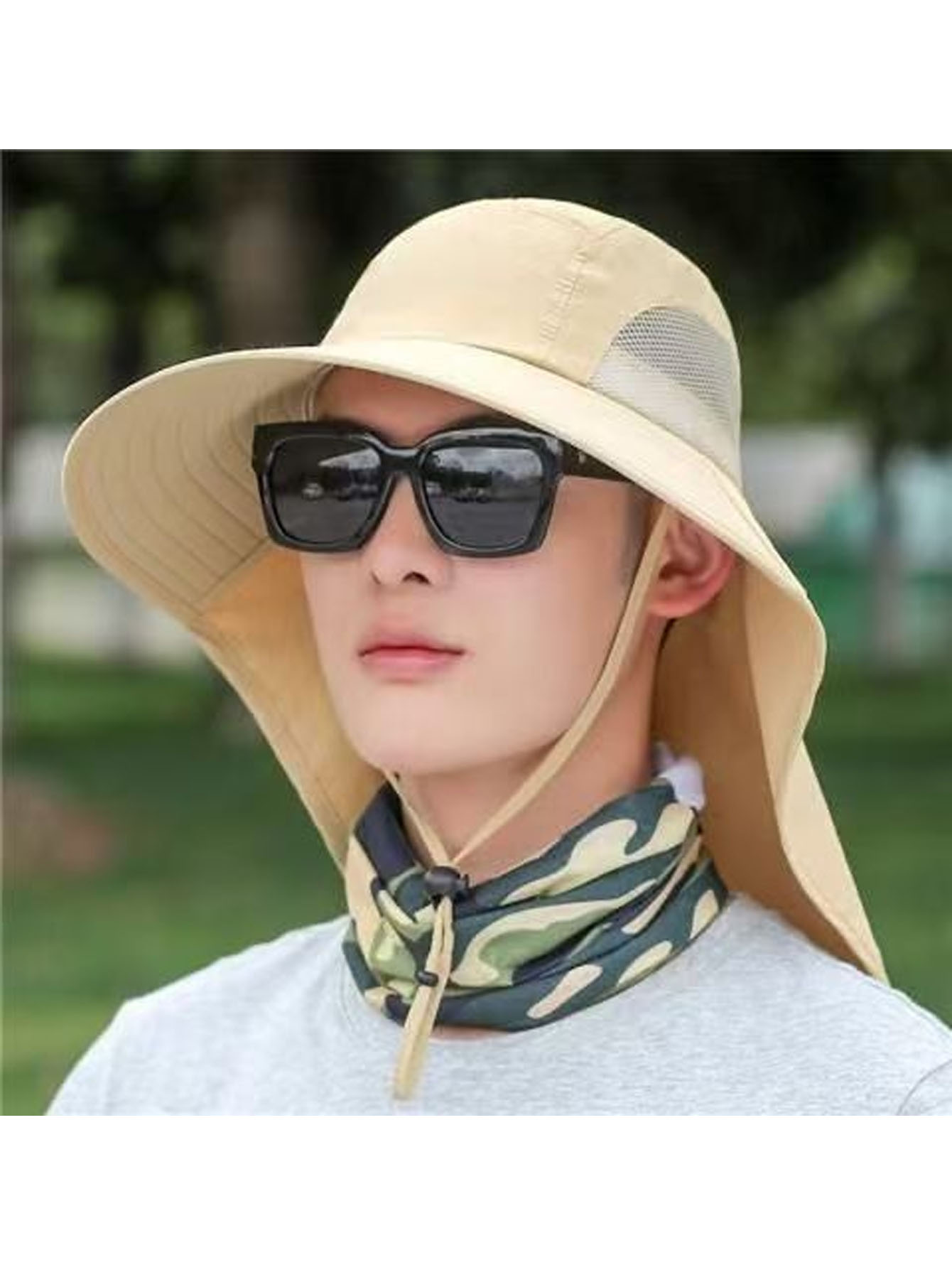Outdoor Camping Hat - Shawl sun hat, hand washable, suitable