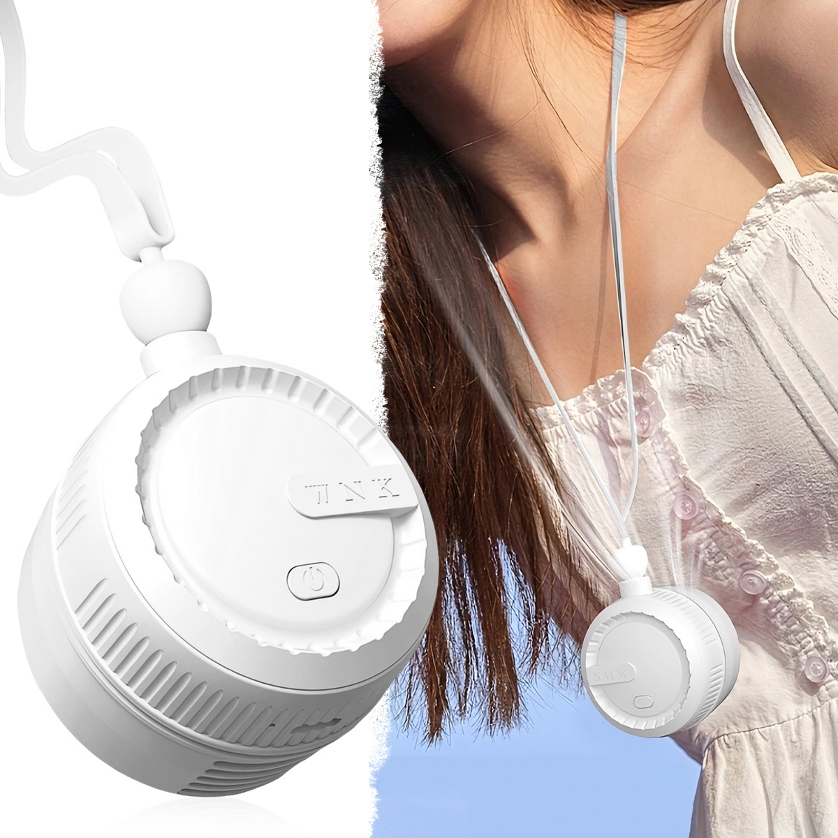 Outdoor Camping Fan - USB Rechargeable Neck Fan Bladeless Hands