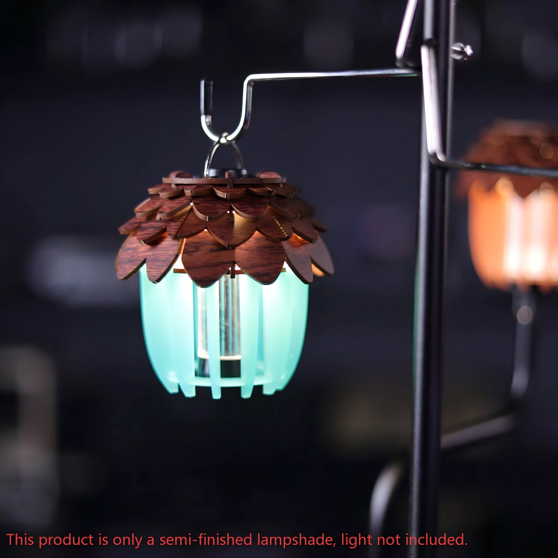Outdoor Camping Dome - Pinecone Shape Lantern Shade DIY Wooden