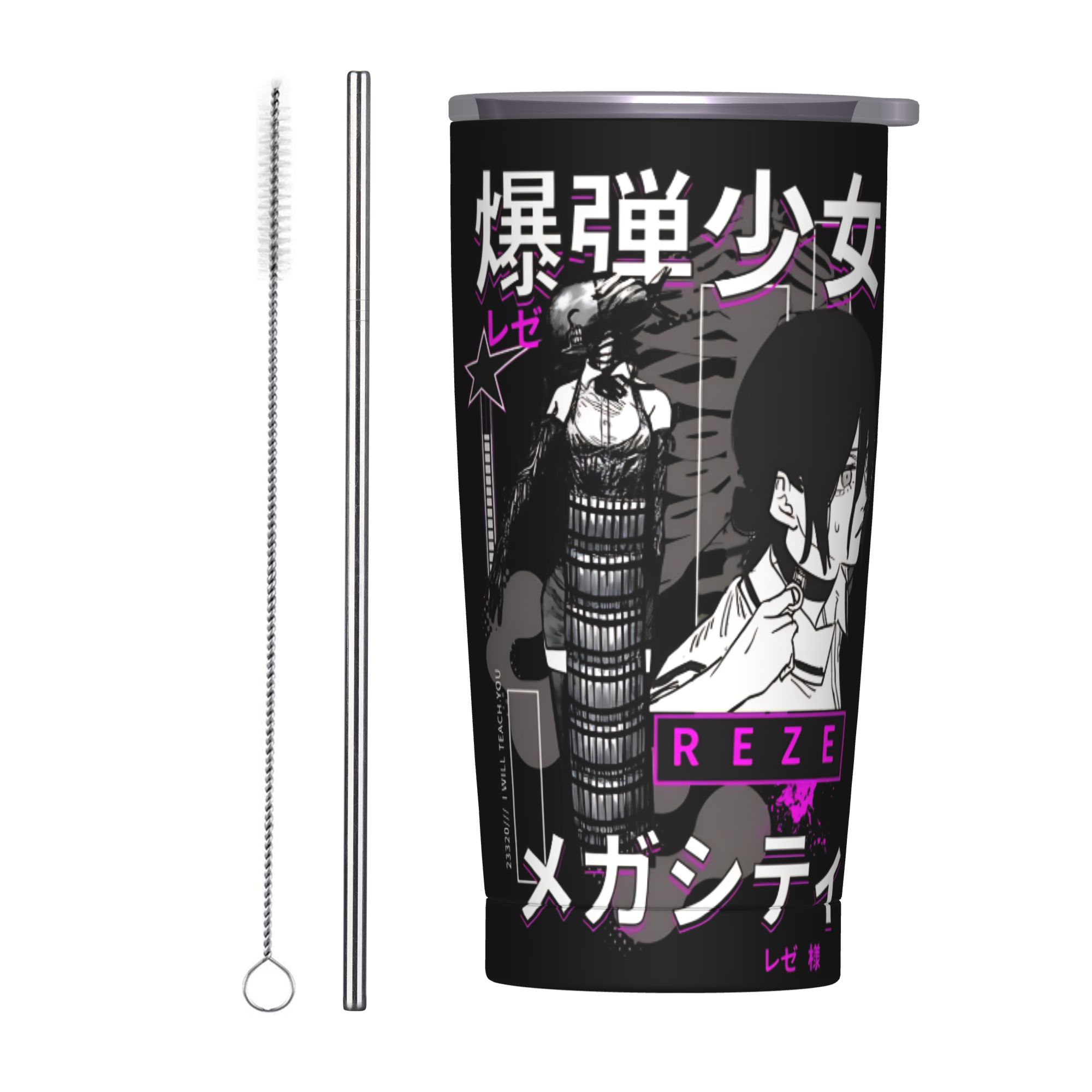 Vacuum Insulated Flask - Chainsaw Man Reze Tumbler Vacuum Insulated