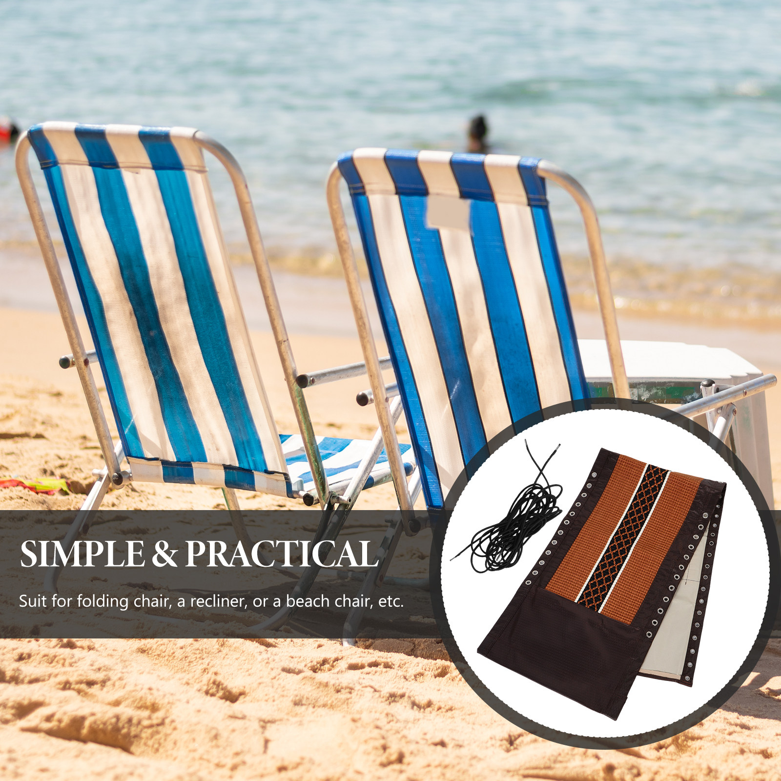 Outdoor Camping Recliner - 1Set Premium Chair Cloth for Repairing