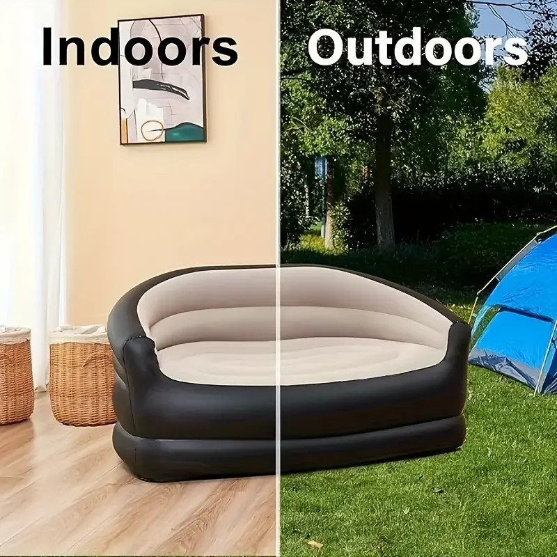 Outdoor Camping Recliner - Outdoor Portable Inflatable Bed, Lounging Double