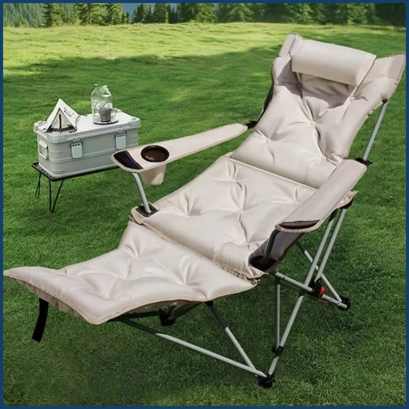 Outdoor Camping Recliner - Folding Recliner Portable Camping Chair with