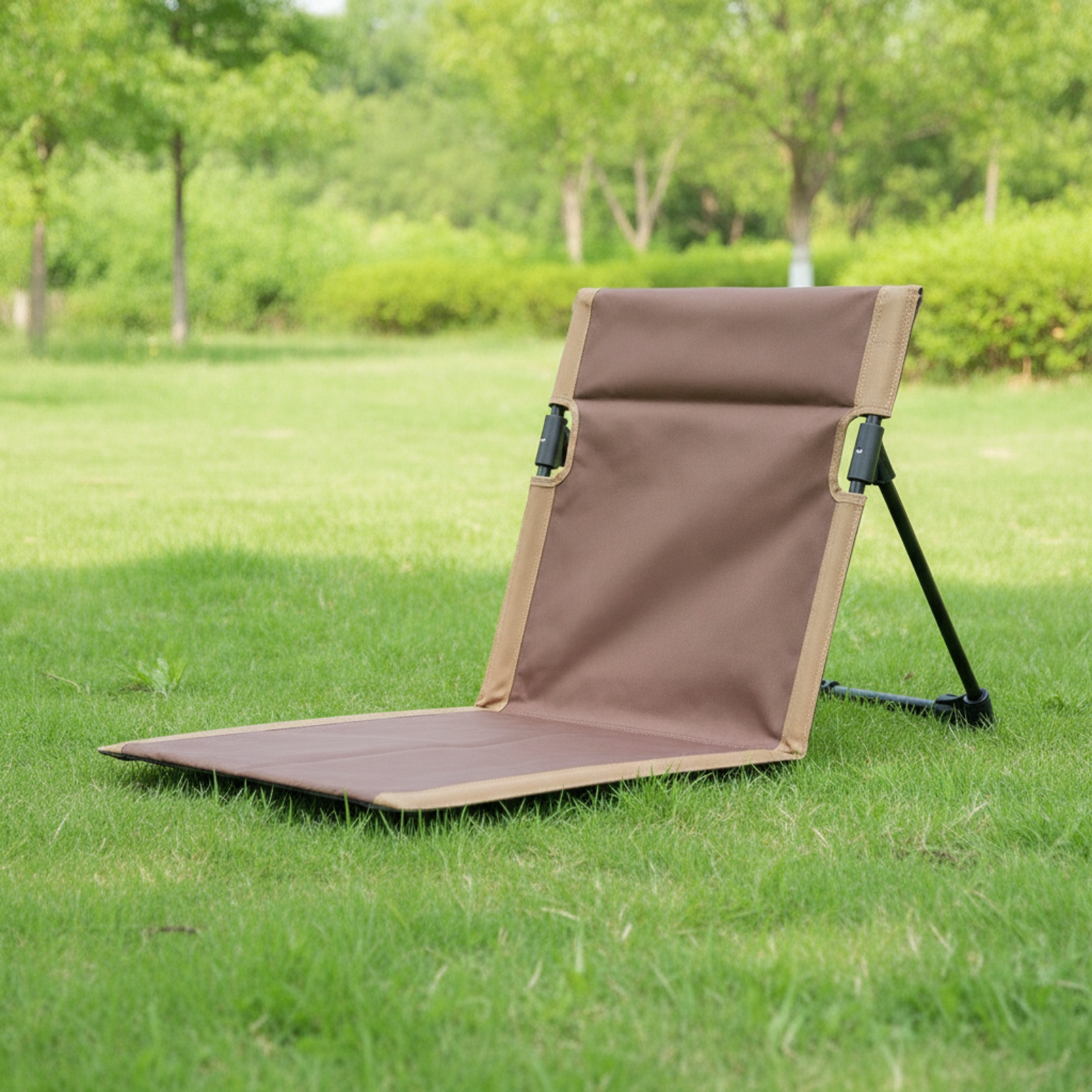 Outdoor Camping Recliner - Foldable Floor Lounger Outdoor Ground Chair