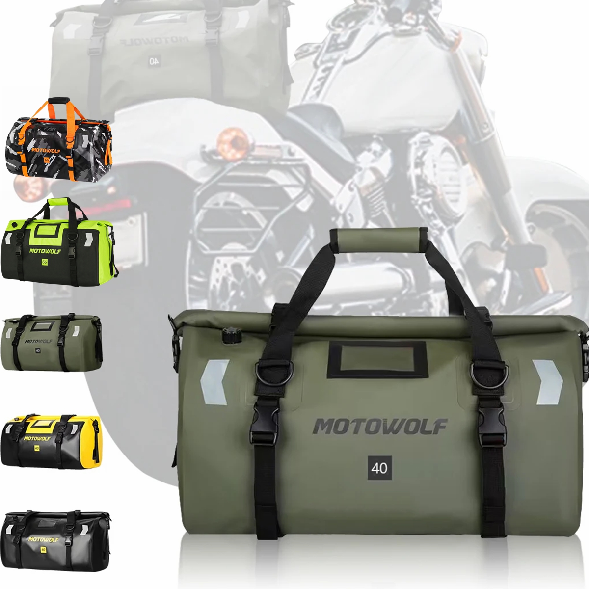 Camping Quad - Universal Motorcycle Waterproof Tail Bags Back