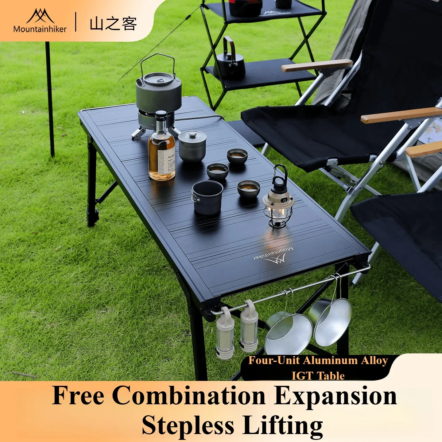 Outdoor Gas Stove - Mountainhiker Portable Camping BBQ Grill Table