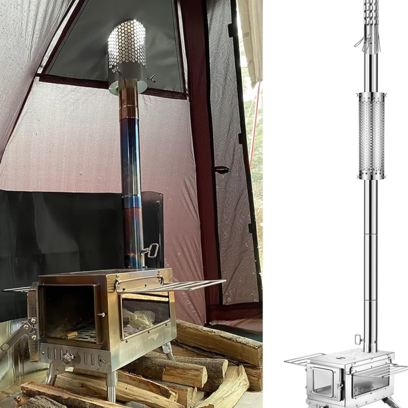 Camping Stove Pipe Stainless S - Outdoor Camping Stove Wood reseña y precio