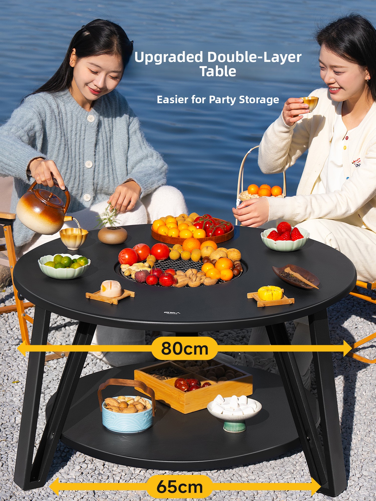 Complete Carbon BBQ Grill Set  - Outdoor Camping Cooking Table reseña y precio
