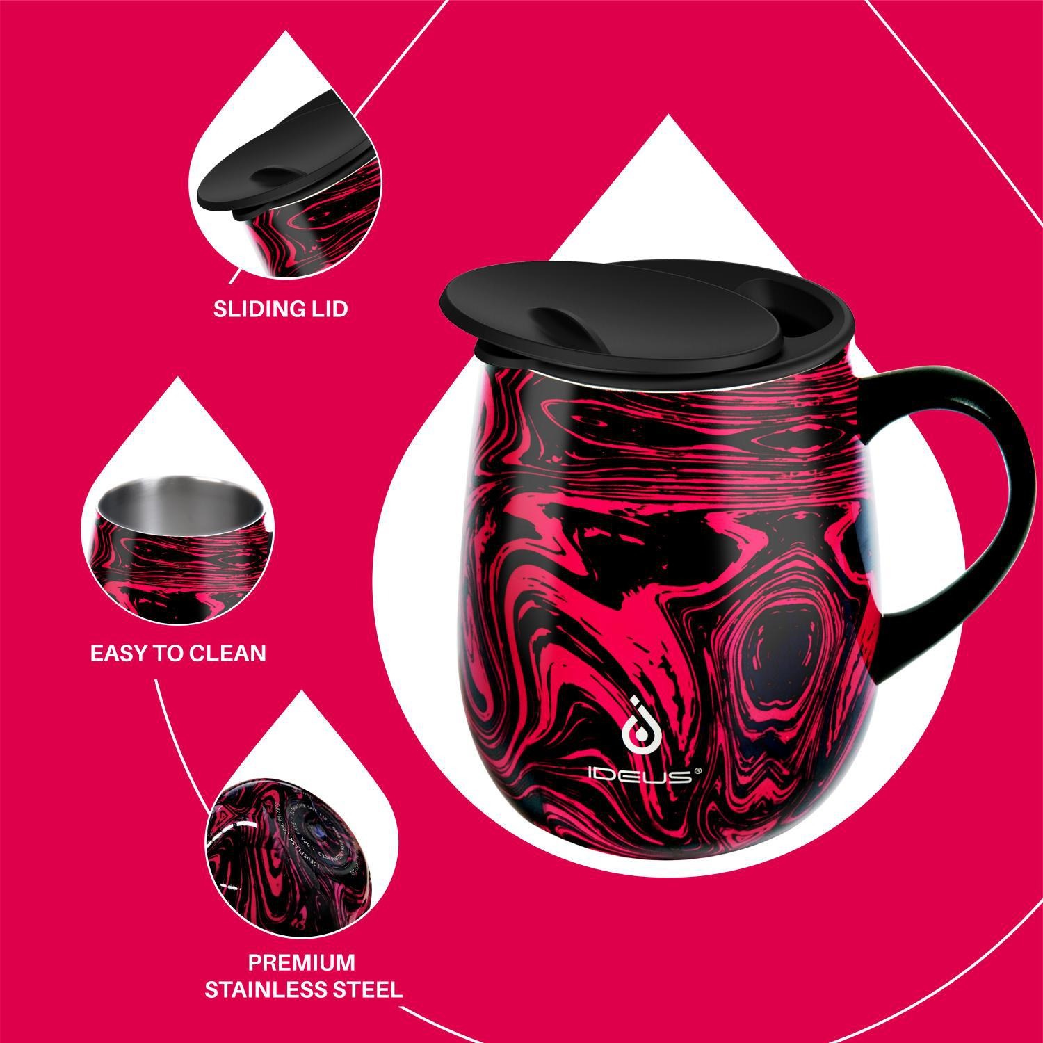 Ideus 16 Oz Insulated Coffee C - Vacuum Insulated Flask reseña y precio