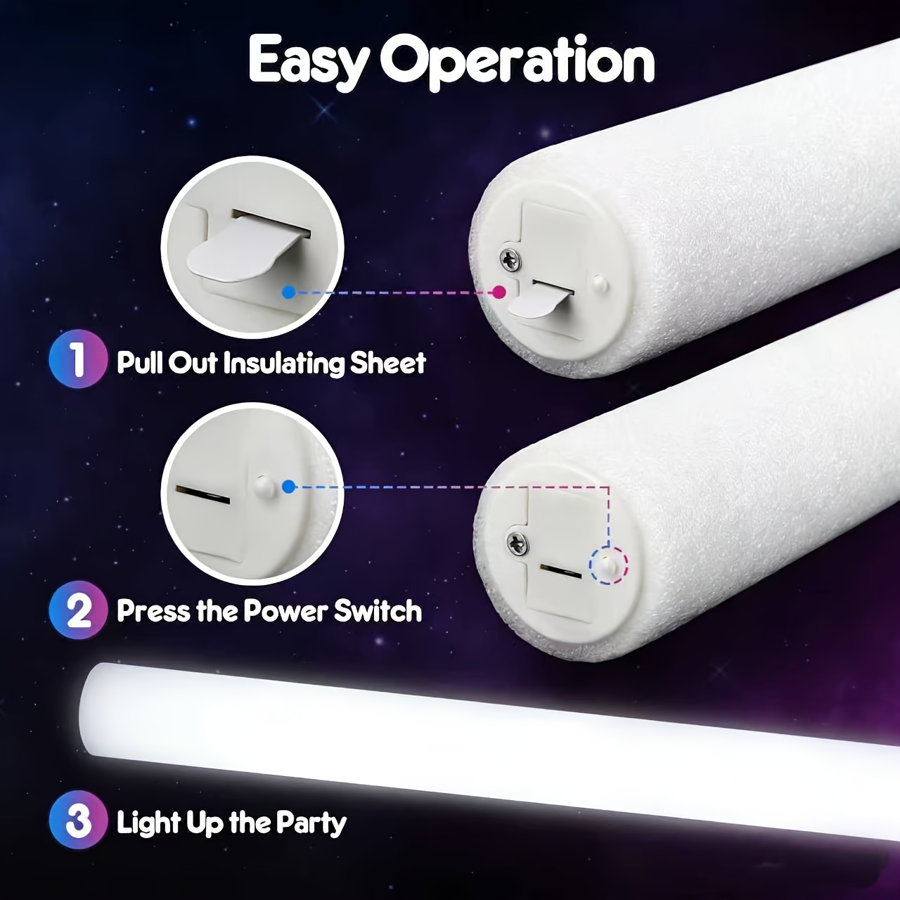 20/30pcs LED White Foam Glow S - Glow Sticks Survival reseña y precio