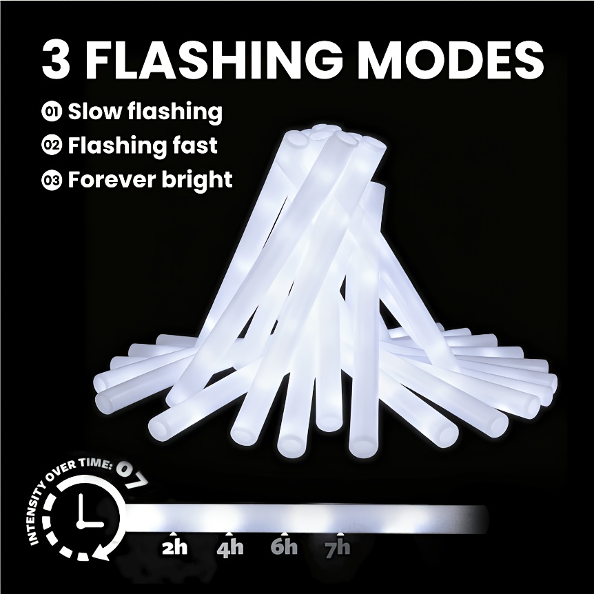 20/30pcs LED White Foam Glow S - Glow Sticks Survival reseña y precio