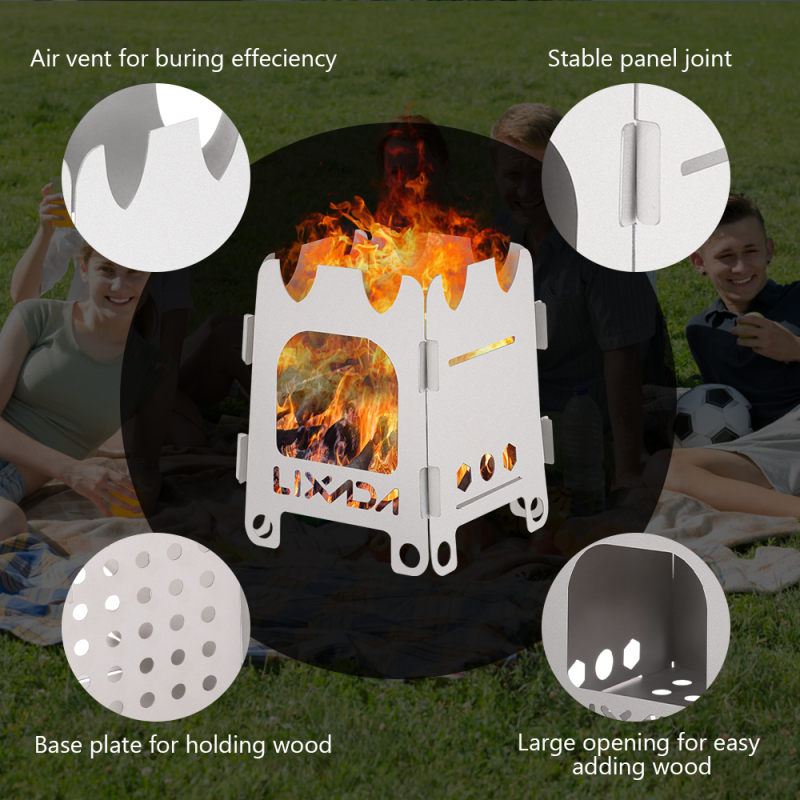 Lixada Titanium/Stainless stee - Outdoor Camping Stove Wood reseña y precio