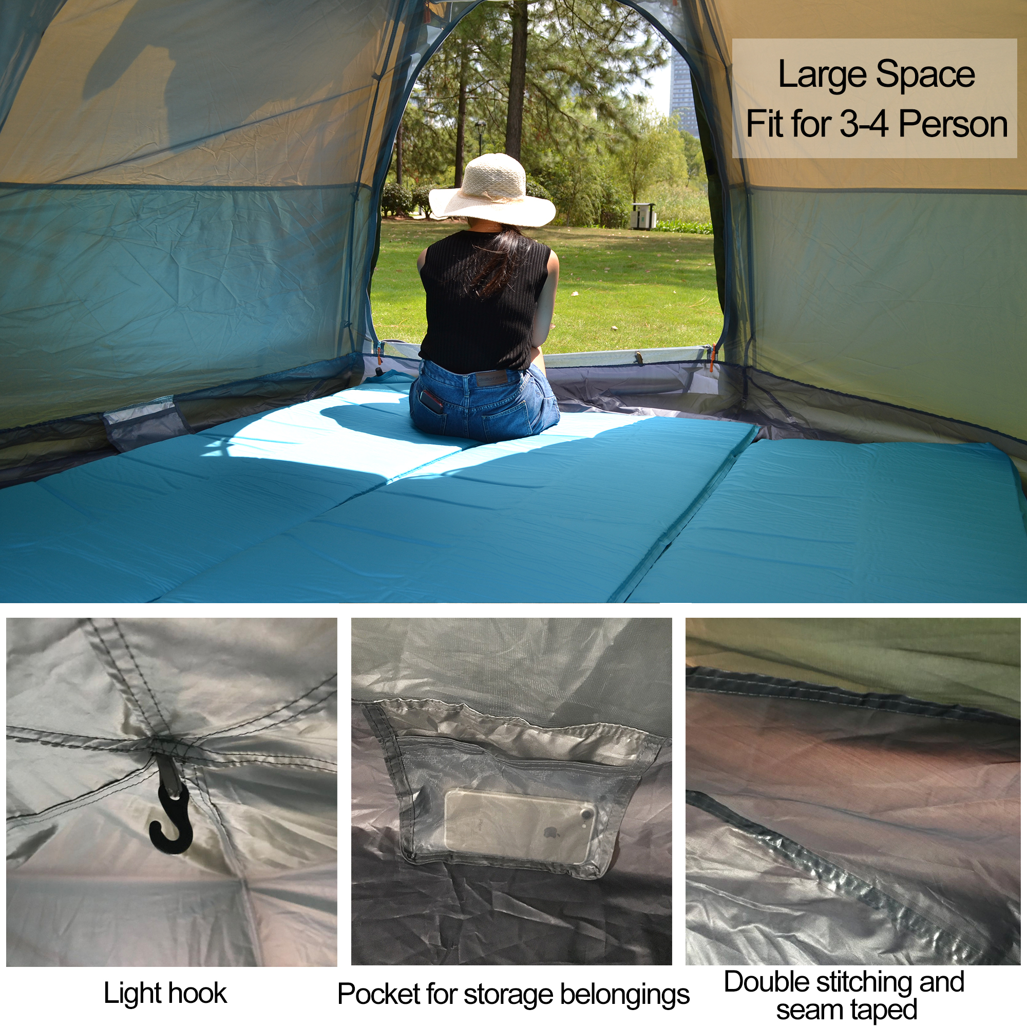 Desert&Fox 3-4 Person Dome Aut - Outdoor Camping Dome reseña y precio