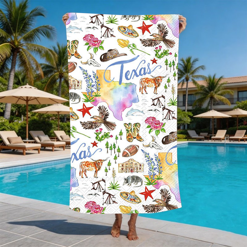 Watercolor Texas Western Cowbo - Outdoor Camping In Texas reseña y precio