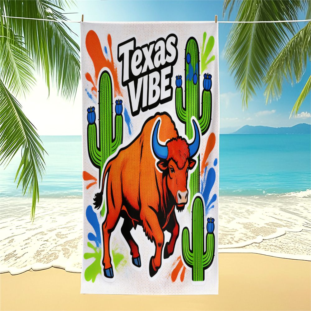 Texas Vibe Pop Art Bull Print  - Outdoor Camping In Texas reseña y precio