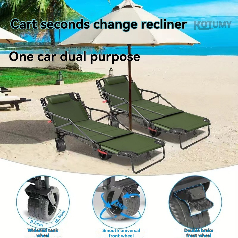 Foldable Camping Wagon with Ta - Outdoor Camping Recliner reseña y precio