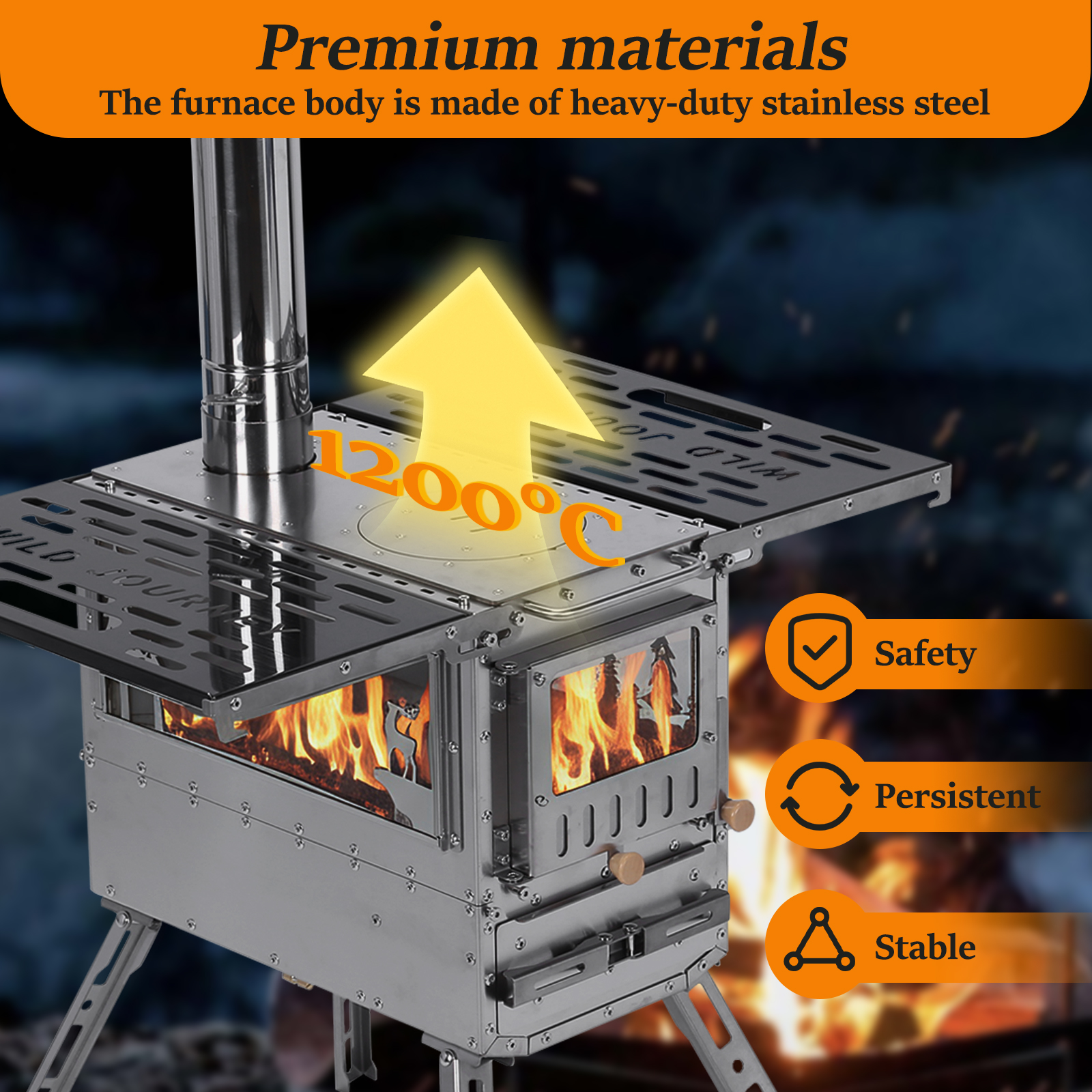 Hot Tent Stove with Oven & Cam - Outdoor Camping Cooking Table reseña y precio