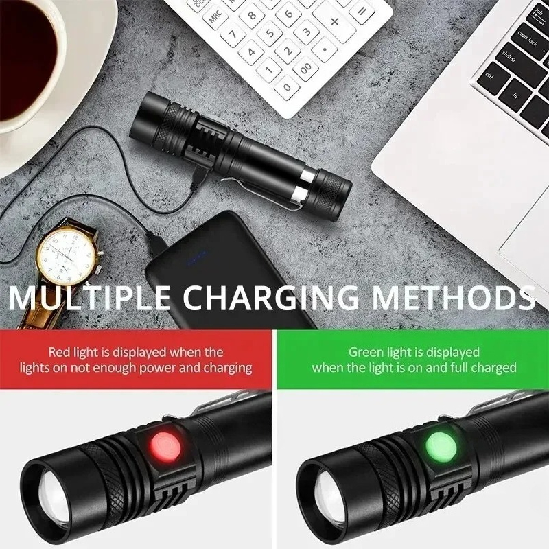 T6 LED Rechargeable Flashlight - Outdoor Camping Adventure reseña y precio