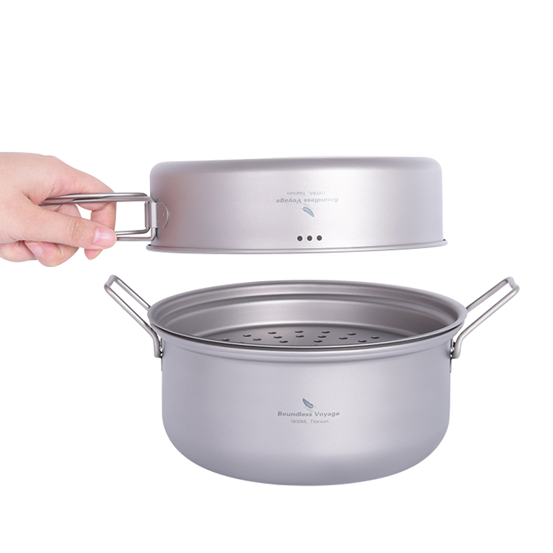 Boundless Voyage Titanium Stea - Outdoor Camping Cooking Set reseña y precio
