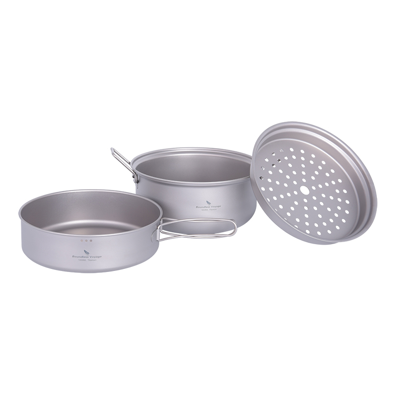 Boundless Voyage Titanium Stea - Outdoor Camping Cooking Set reseña y precio