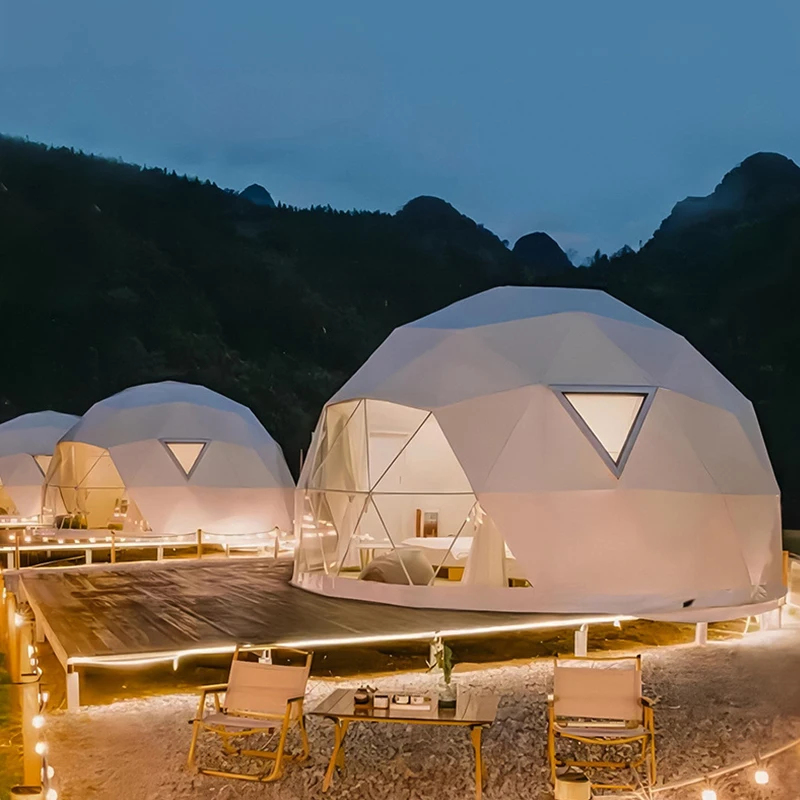 Premium Geodesic Glamping Dome - Outdoor Camping Dome reseña y precio