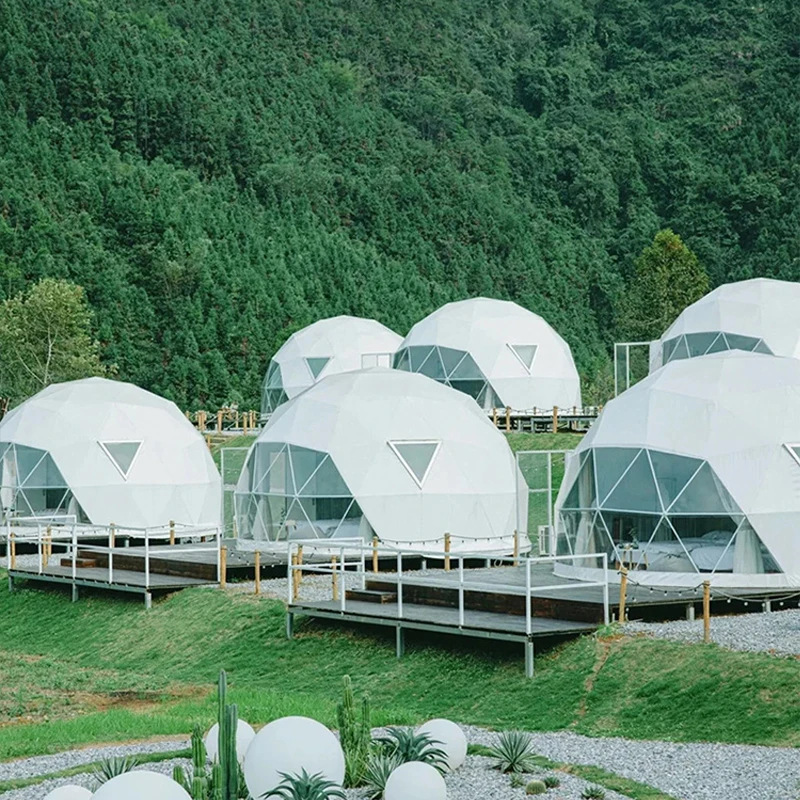 Premium Geodesic Glamping Dome - Outdoor Camping Dome reseña y precio