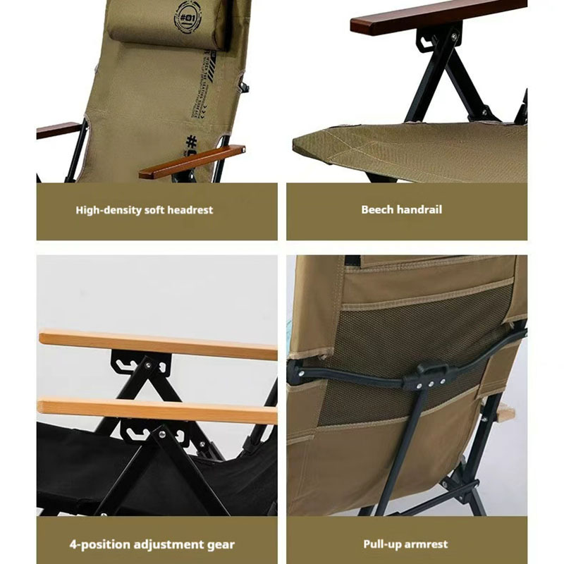 Folding High Back Beach Campin - Outdoor Camping Recliner reseña y precio