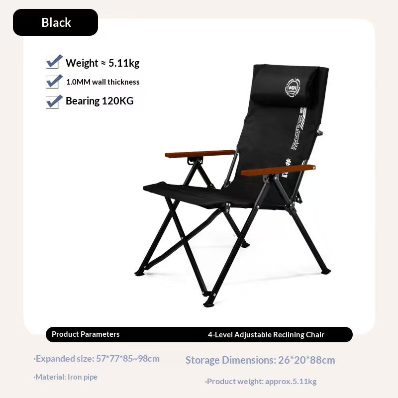 Folding High Back Beach Campin - Outdoor Camping Recliner reseña y precio