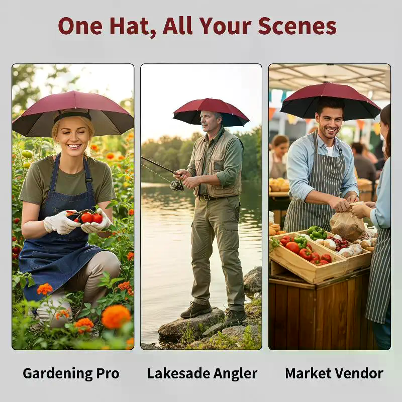 Portable Foldable Umbrella Hat - Outdoor Camping Hat reseña y precio