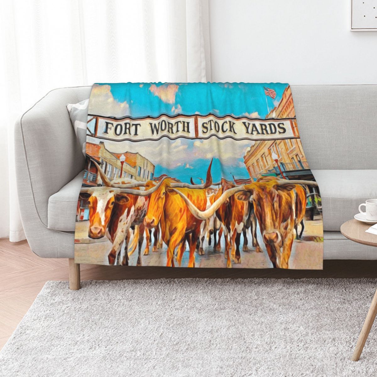 Fort Worth, Texas Throw Blanke - Outdoor Camping In Texas reseña y precio