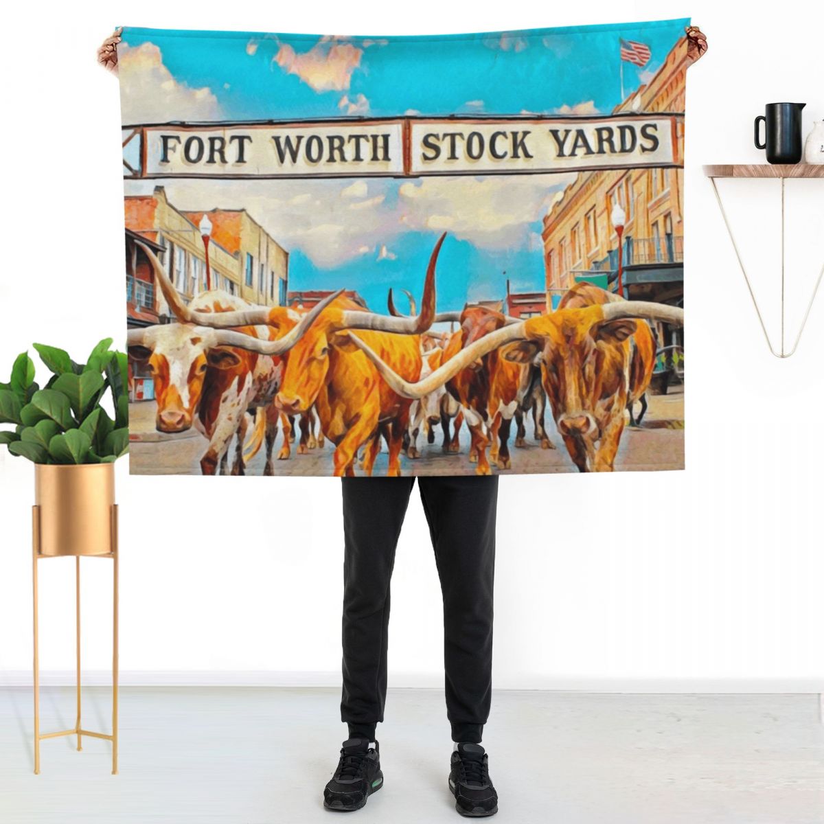 Fort Worth, Texas Throw Blanke - Outdoor Camping In Texas reseña y precio