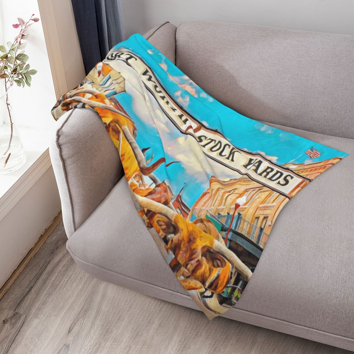 Fort Worth, Texas Throw Blanke - Outdoor Camping In Texas reseña y precio