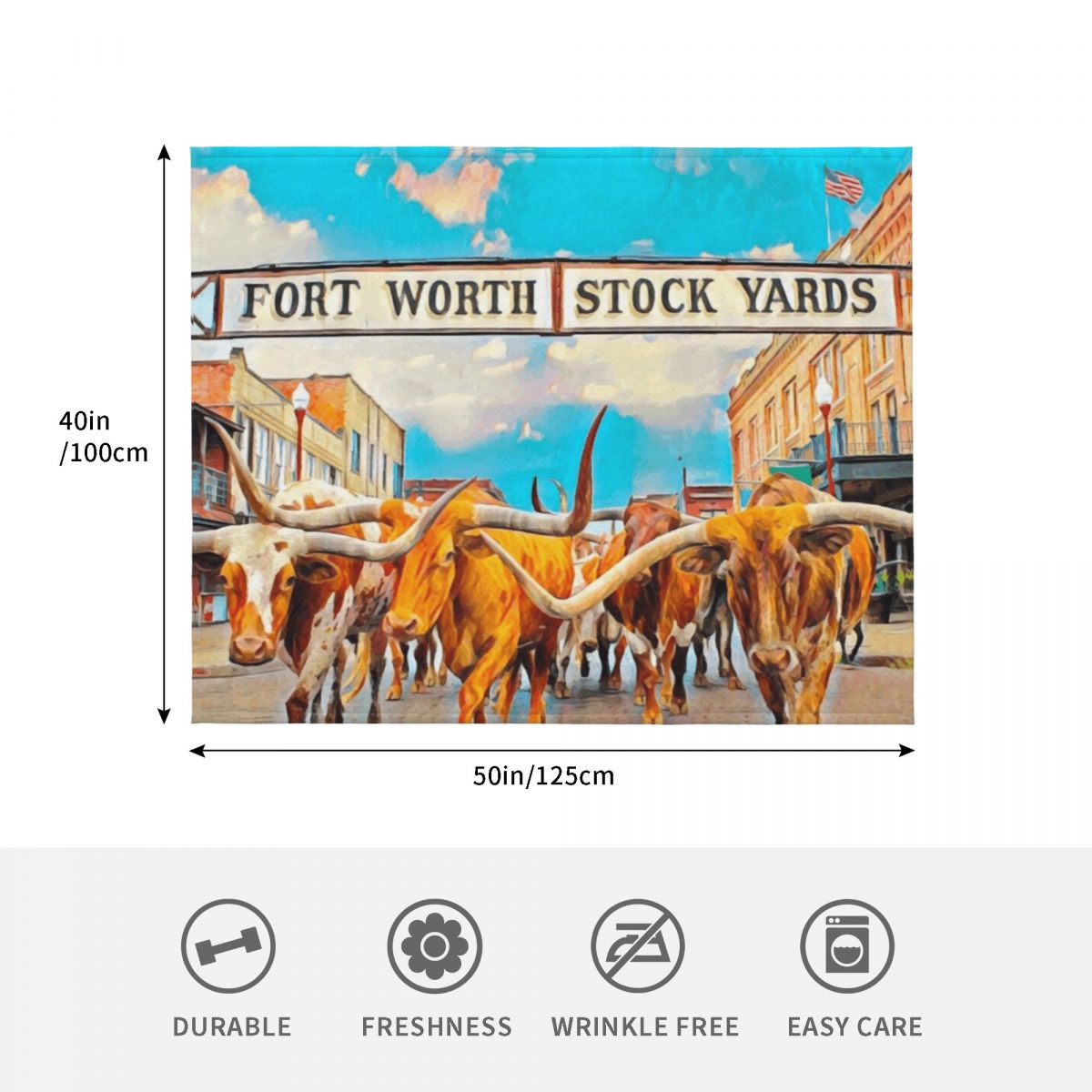 Fort Worth, Texas Throw Blanke - Outdoor Camping In Texas reseña y precio