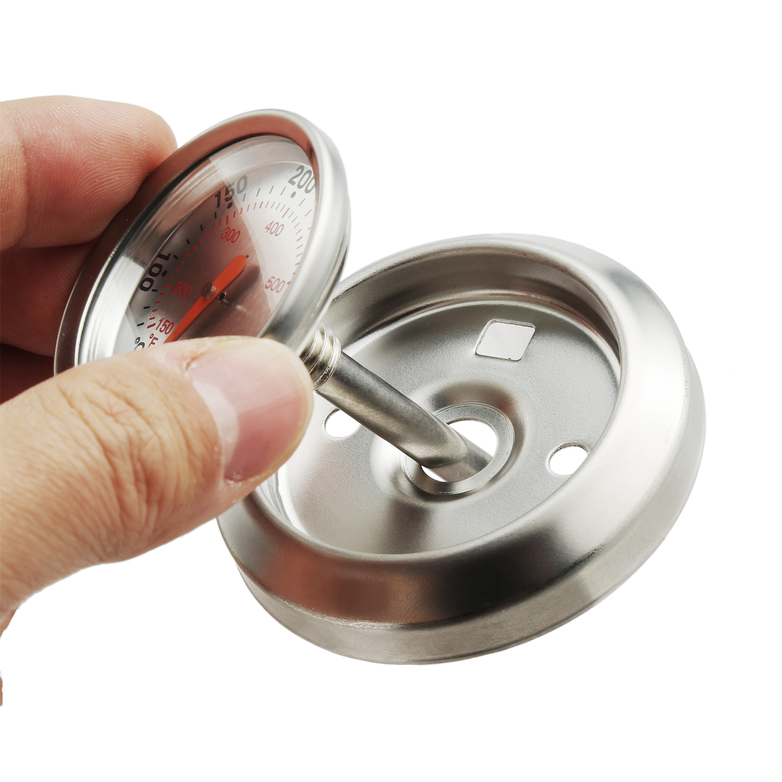 BBQ Gauge Built-in Lid Thermom - Outdoor Camping Oven reseña y precio