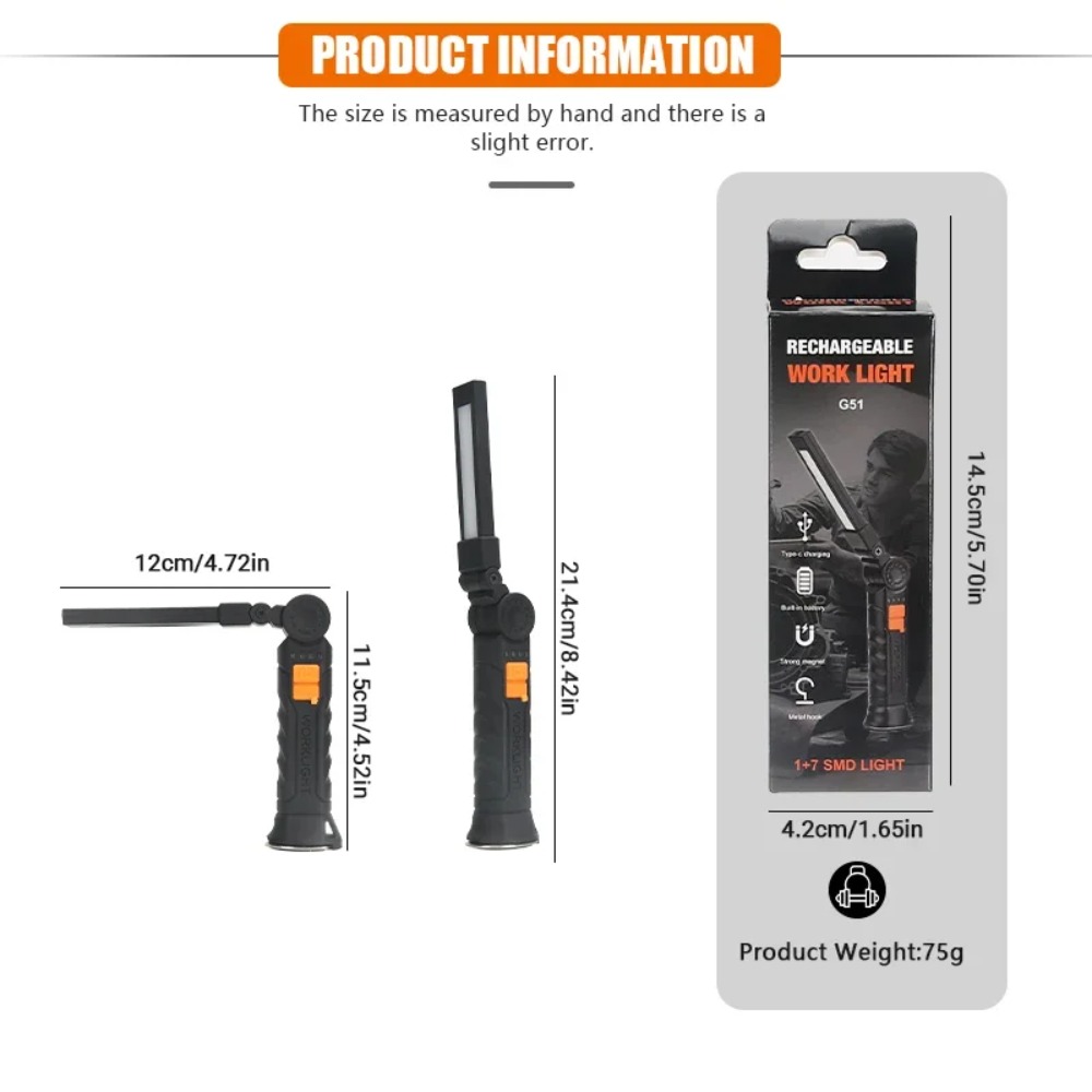 Portable COB LED Flashlight US - Battery Outdoor Camping reseña y precio