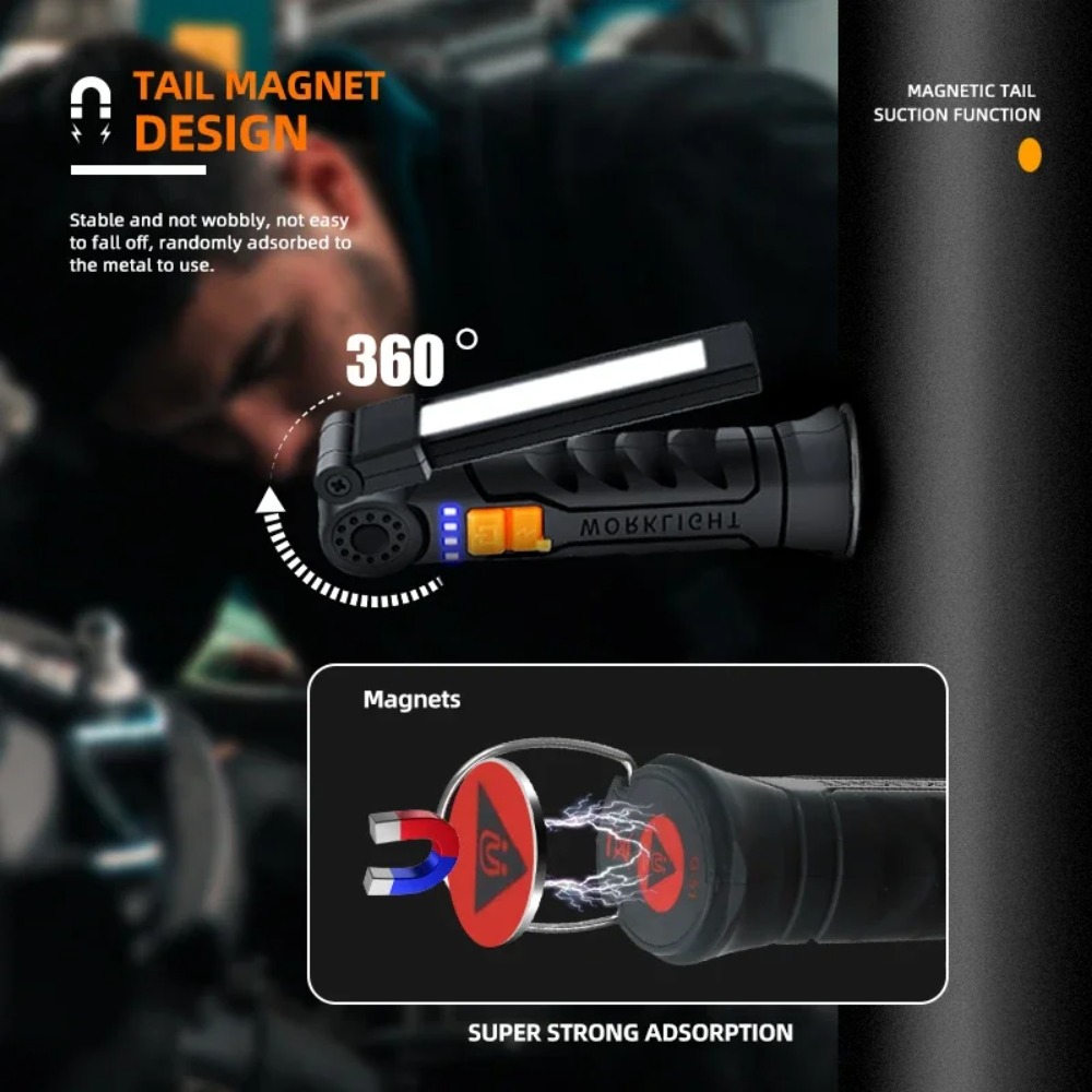Portable COB LED Flashlight US - Battery Outdoor Camping reseña y precio