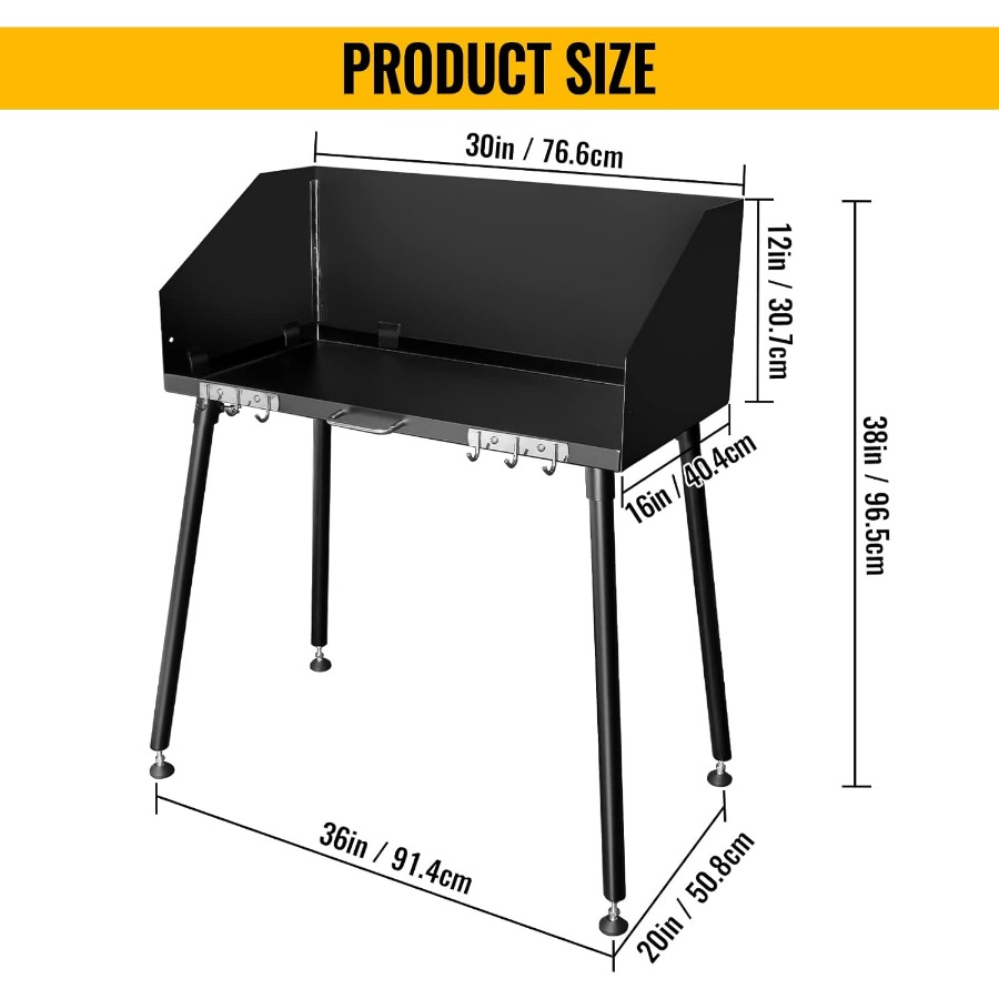 30 x 16 Inch Carbon Steel Dutc - Outdoor Camping Cooking Table reseña y precio