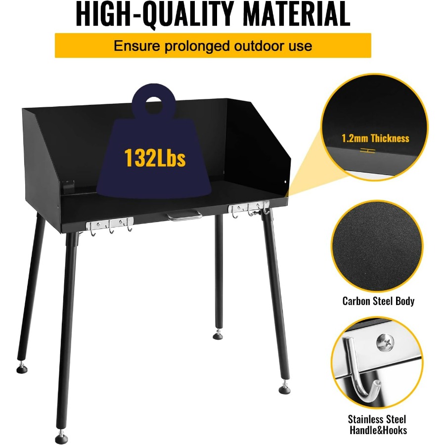 30 x 16 Inch Carbon Steel Dutc - Outdoor Camping Cooking Table reseña y precio
