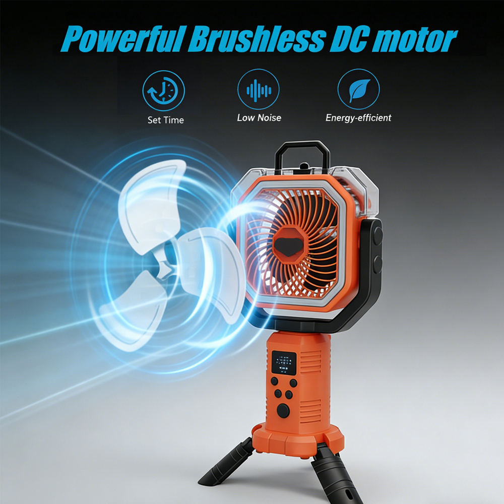 30000mAh Cooling Floor Fan wit - Outdoor Camping Fan reseña y precio