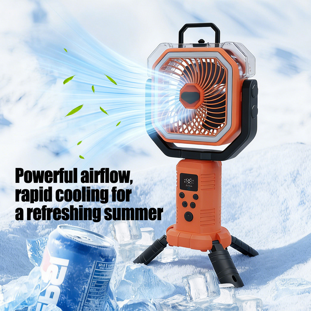 30000mAh Cooling Floor Fan wit - Outdoor Camping Fan reseña y precio