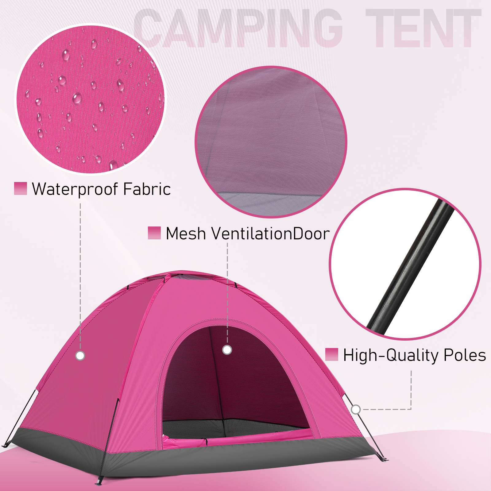 3 4 Person Camping Dome Tent W - Outdoor Camping Dome reseña y precio