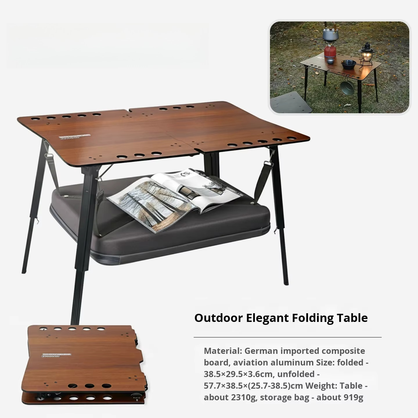 Outdoor Aluminum Folding Table - Outdoor Camping Cooking Table reseña y precio