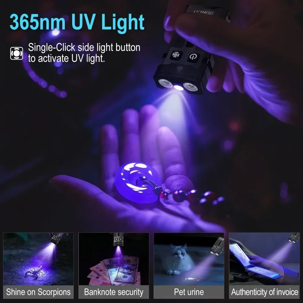 BORUiT EV20 1100LM EDC UV Keyc - Outdoor Camping Adventure reseña y precio