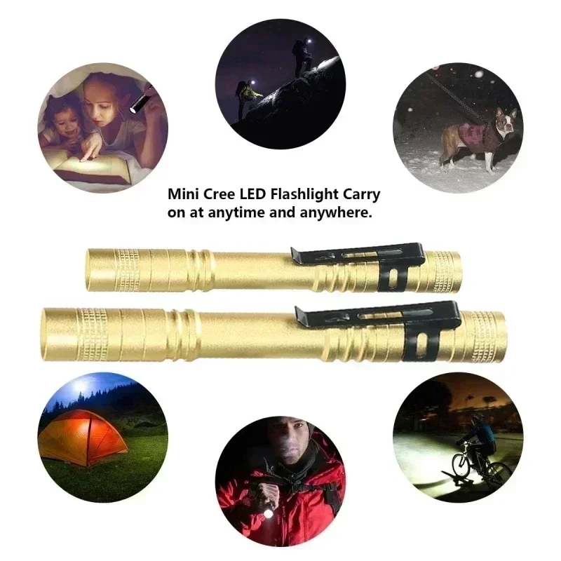 Portable Mini LED Pen Flashlig - Battery Outdoor Camping reseña y precio