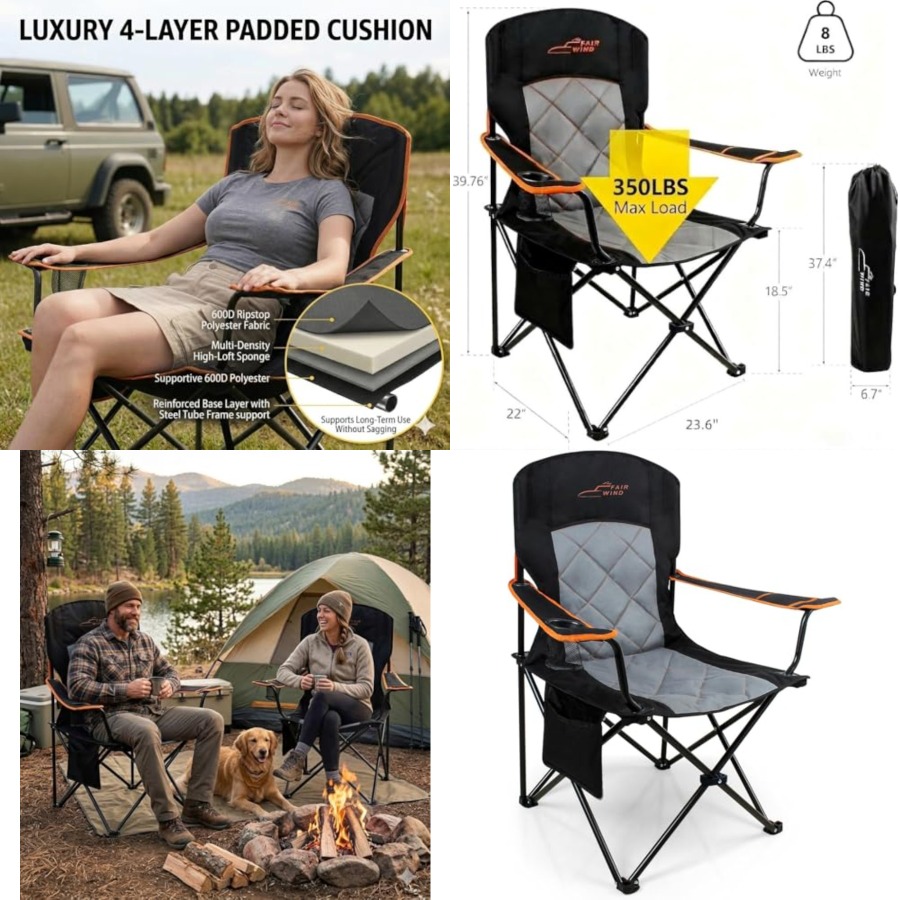 Oversized Fully Padded Camping - Camping Quad reseña y precio