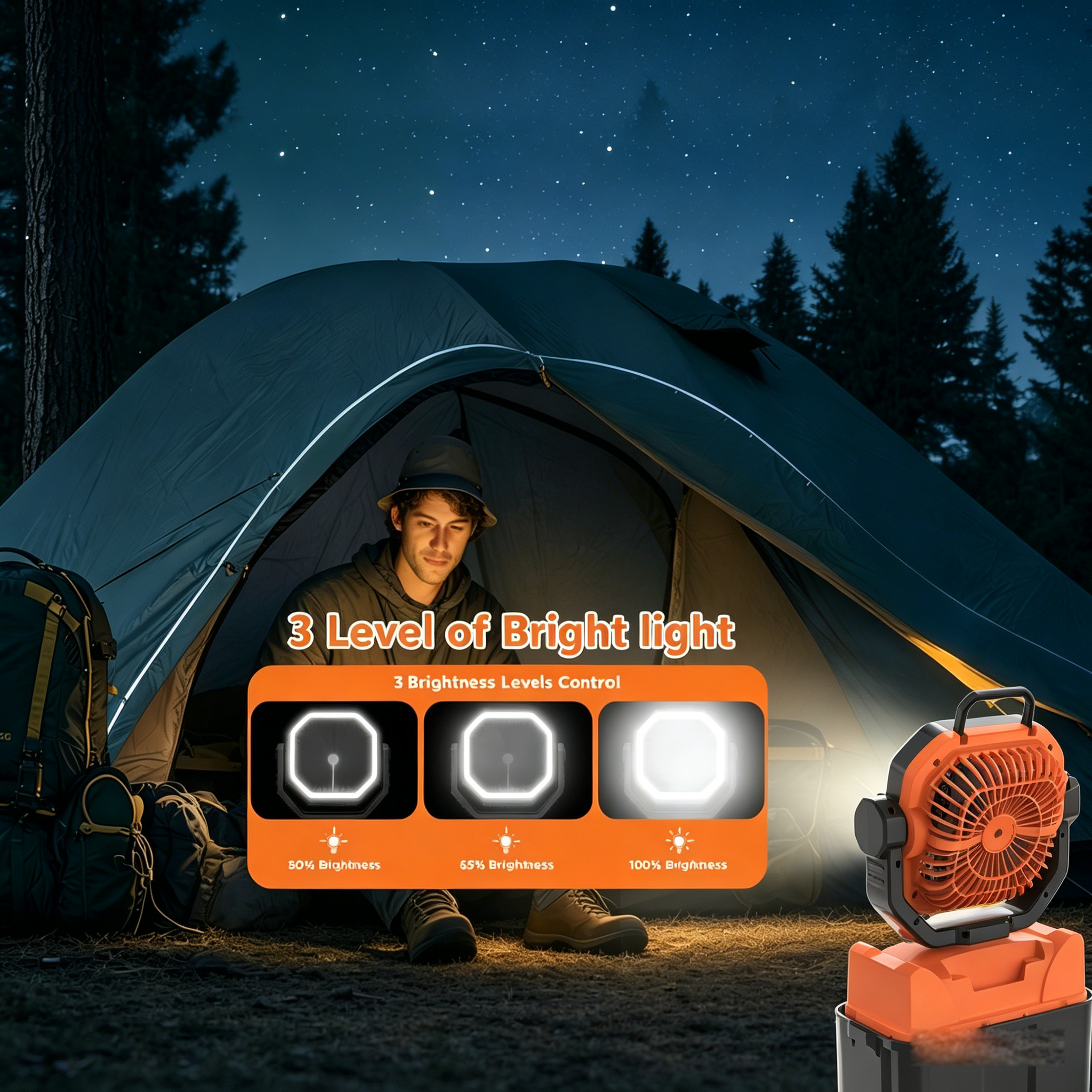 30000mAh Spray Camping Fan wit - Outdoor Camping Fan reseña y precio