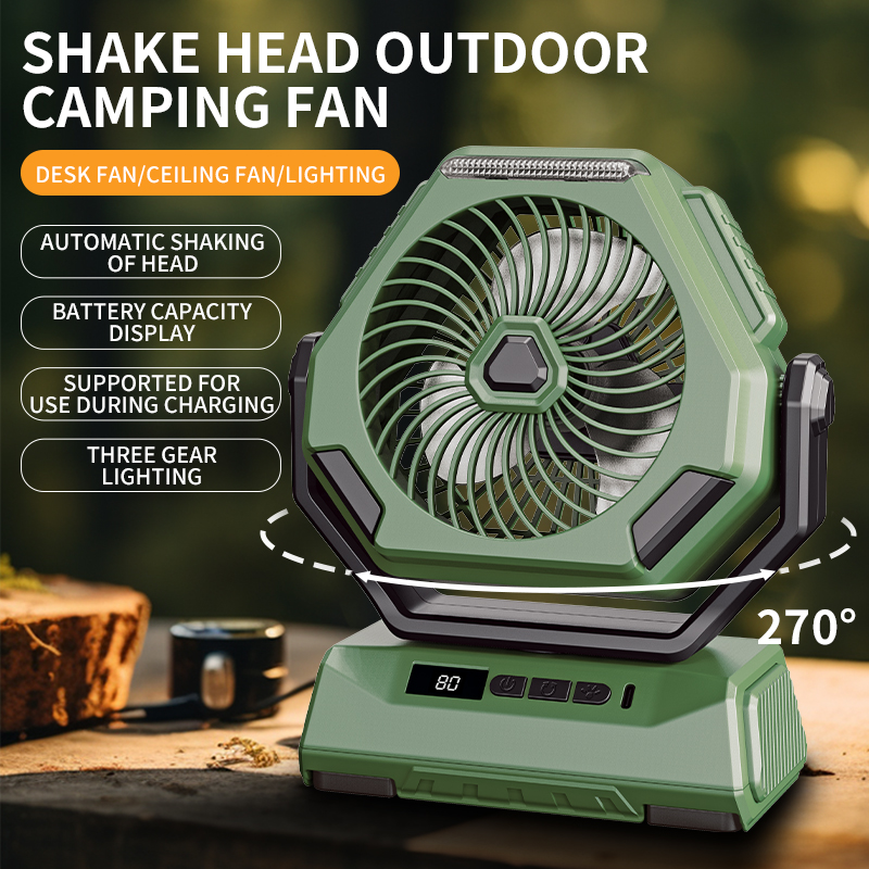 1PC Camping Fan, 300° Swivel,  - Outdoor Camping Fan reseña y precio