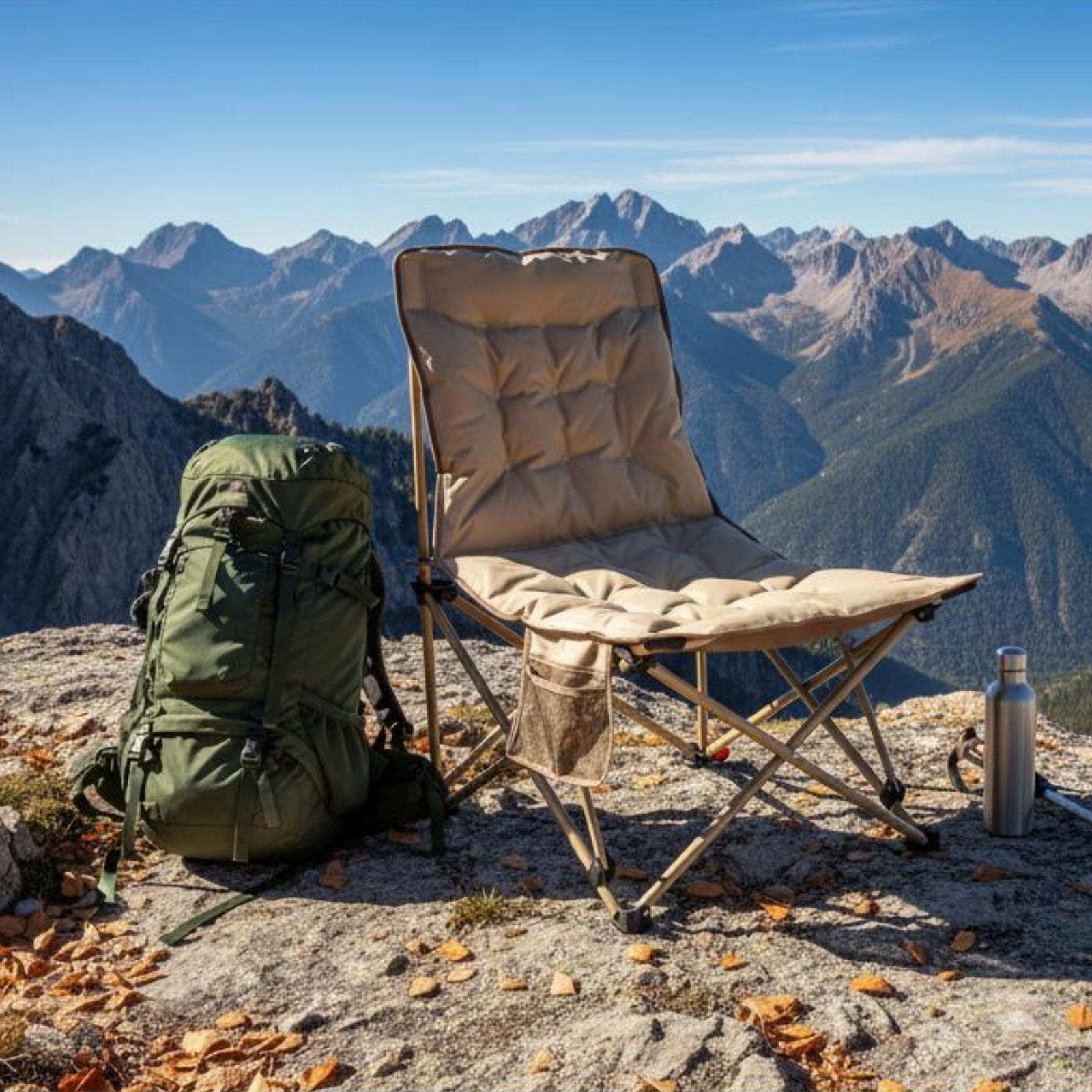 Padded Recliner Chair Thickene - Outdoor Camping Recliner reseña y precio